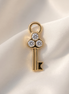 Diamond Key Dangle — 14K Yellow Gold