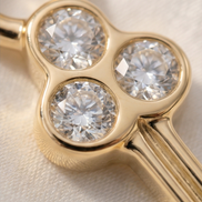 Diamond Key Dangle — 14K Yellow Gold