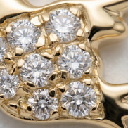 Diamond Bird Earring Charm — 14K Yellow Gold