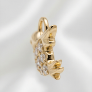 Diamond Bird Earring Charm — 14K Yellow Gold