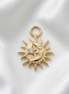 Diamond Sun & Moon Earring Charm — 14K Yellow Gold