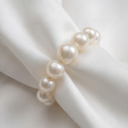 Freshwater Pearl Flexible Ring — Sterling Silver
