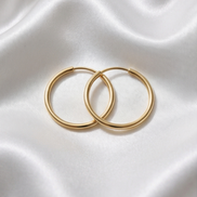 Endless Hoop Earrings — 14K Yellow Gold