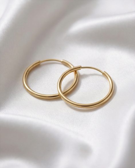 Endless Hoop Earrings — 14K Yellow Gold