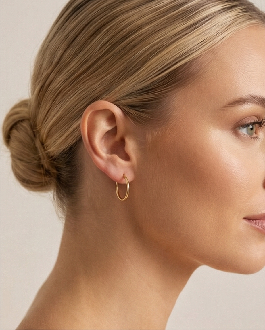 Endless Hoop Earrings — 14K Yellow Gold