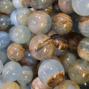 Argentinian Blue Calcite & Pearl Necklace — 14K Gold-Filled