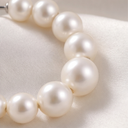 Pearl Hoop Earrings — Sterling Silver
