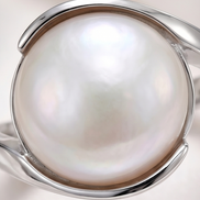 Pearl Coin Ring — Sterling Silver