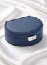 Navy Matte Leatherette Lock & Key Travel Case