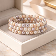 Aurora Blush Pearl Bracelet — Sterling Silver
