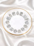 Circle of Diamonds Porcelain Jewelry Dish with Gold Trim