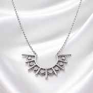 Solenne Arc Diamond Necklace — Sterling Silver