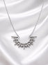 Solenne Arc Diamond Necklace — Sterling Silver