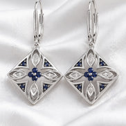 Nocturne Cross Earrings — Sterling Silver