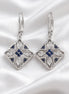 Nocturne Cross Earrings — Sterling Silver