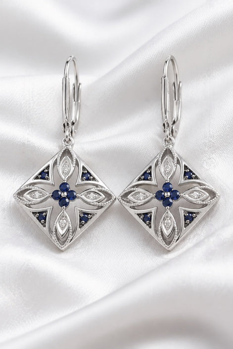 Nocturne Cross Earrings — Sterling Silver