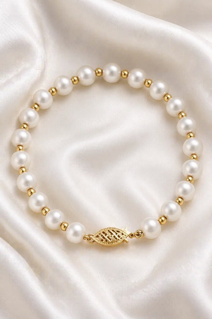 Grace Pearl Bracelet — 14K Gold