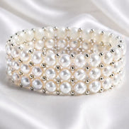 Aurora White Pearl Bracelet — Sterling Silver