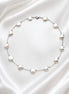 Becoming Tide White Coin Pearl Necklace — Sterling Silver