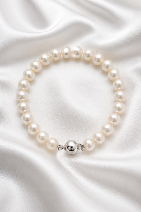 Lumen Pearl Bracelet — Sterling Silver