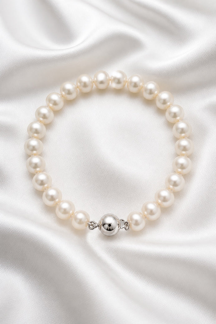 Lumen Pearl Bracelet — Sterling Silver