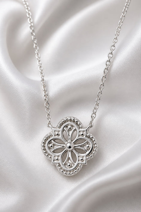 Quiet Bloom Necklace — Sterling Silver