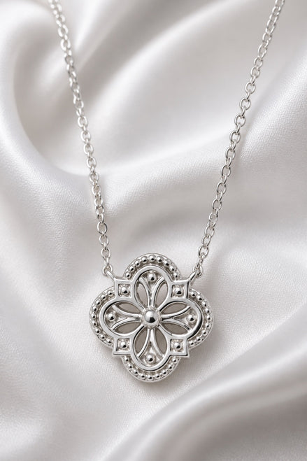 Quiet Bloom Necklace — Sterling Silver