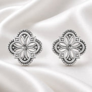 Quiet Bloom Earrings — Sterling Silver