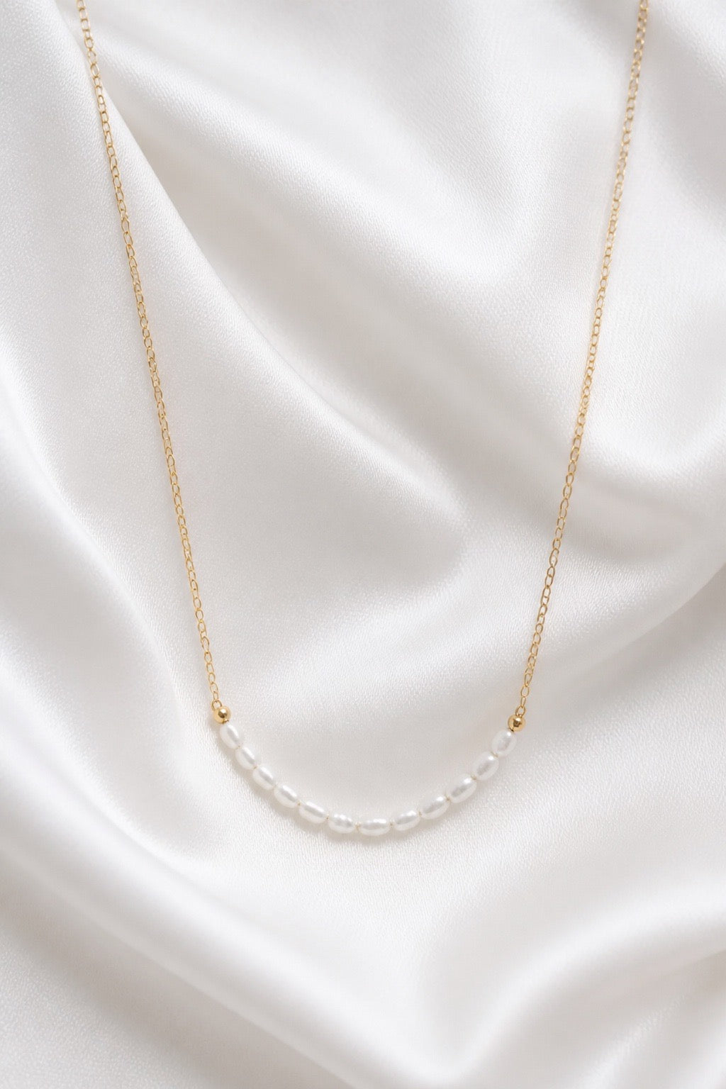 Starlight Rice Pearl Necklace — 14K Gold-Filled