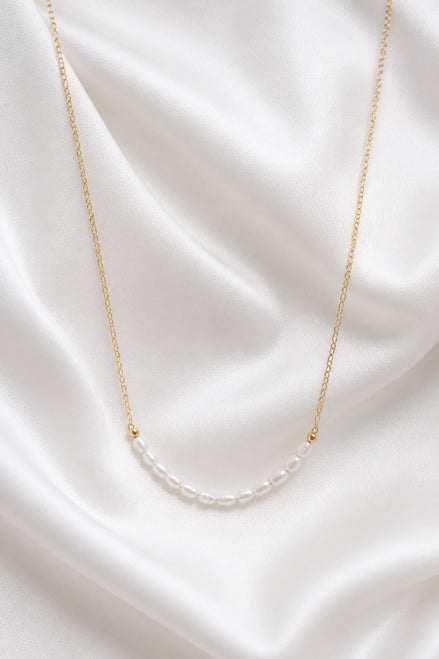 Starlight Rice Pearl Necklace — 14K Gold-Filled