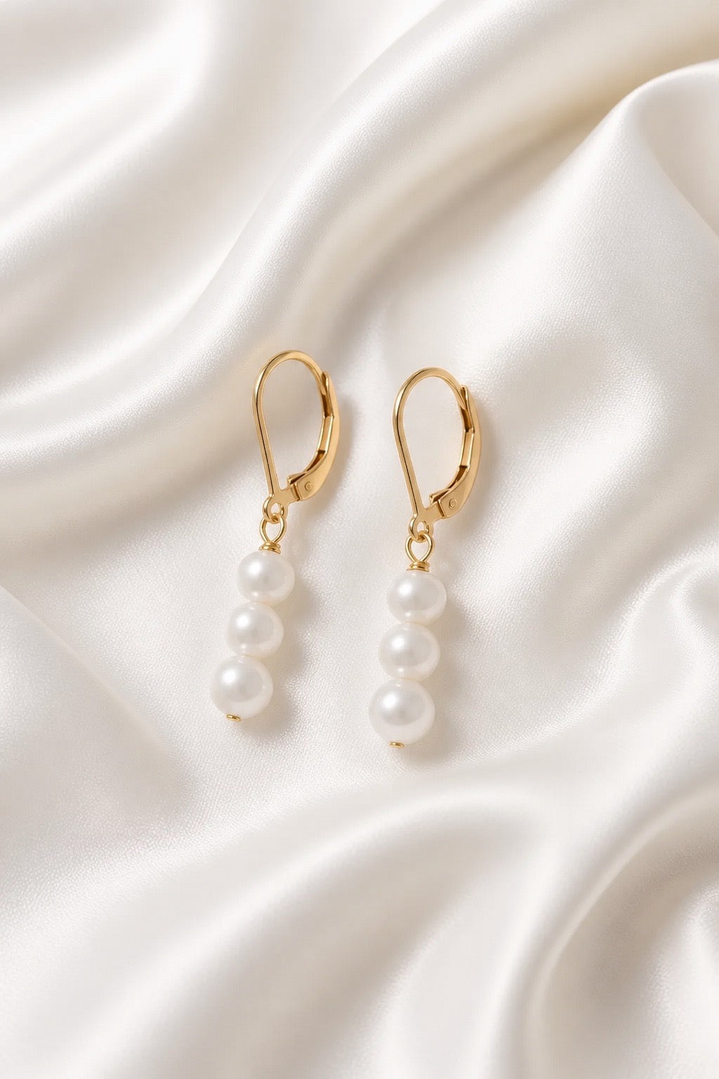 Lunelle Pearl Drop Earrings — 14K Gold-Filled