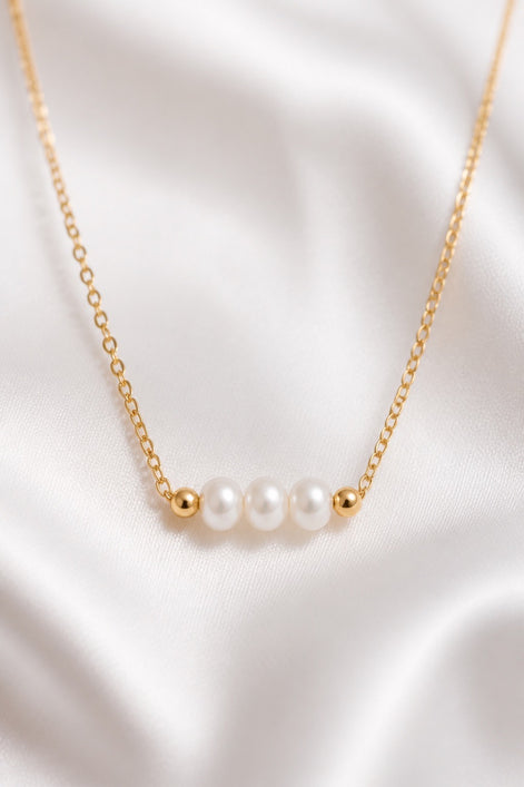 Lunelle Pearl Necklace — 14K Gold-Filled
