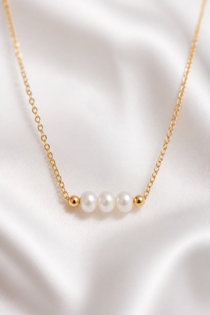 Lunelle Pearl Necklace — 14K Gold-Filled