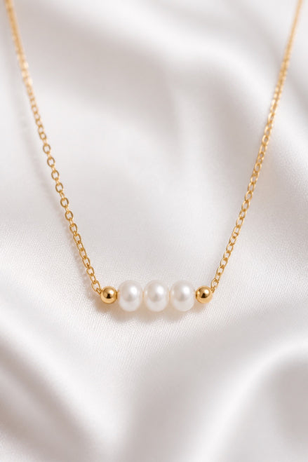 Lunelle Pearl Necklace — 14K Gold-Filled