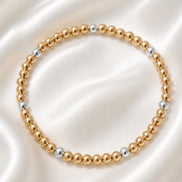 Stillwater Mixed Bead Bracelet — 14K Gold-Filled and Sterling Silver