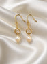 Lunara Pearl Drop Earrings — 14K Gold-Filled